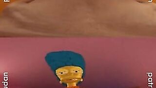 The Simpsons - Marge pushes her tits together sex