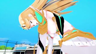 mythra Xenoblade 2 3D HENTAI 3/5