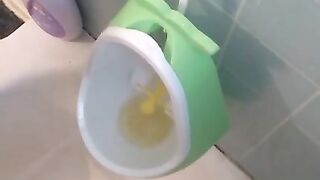 Urine Fetish Princess Potty Training Boy Urinal Toy Aim Play!: Girl Stands to Pee Foamy Yellow Piss