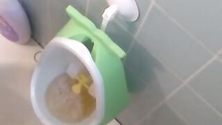 Urine Fetish Princess Potty Training Boy Urinal Toy Aim Play!: Girl Stands to Pee Foamy Yellow Piss