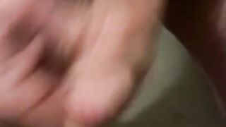 Wife wanted to watch me jerk off & cum, so she grabbed a mug & started recording, Slo Motion CumShot