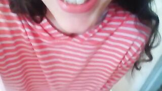 Loud Moaning Hairy Piss Slut PEES In Toliet SMELLS Stinky URINE, Uses Toilet Paper TP Wipe Wet Bush