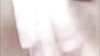 Blonde plays with herself