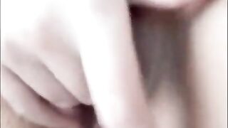 Blonde plays with herself
