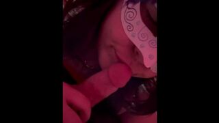 Sloppy blowjob turns into fountain of cum!!
