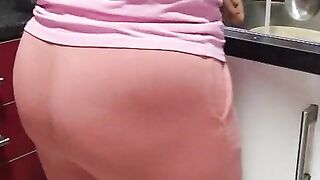WHITE STEP MOM ASSHOLE GAPE AND REAL HARD FUCK IN THE KITCHEN WITH STEP SON