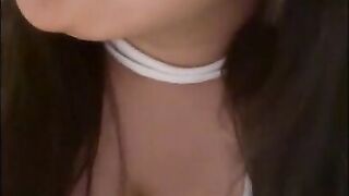 Thick Asian Fucks Dildo & sucks Cum off it & Finishing off with a Squirt! FEET high in the air!