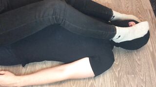 teen girl domination boy after walk with gray nike socks mistress femdom