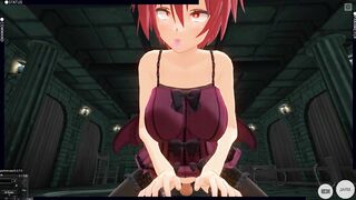 3D HENTAI POV devil girl saddled your cock and took a creampie in her pussy