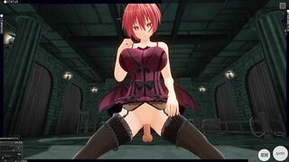 3D HENTAI POV devil girl saddled your cock and took a creampie in her pussy
