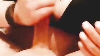 Sexy babe with tattoos gives the hottest hand job