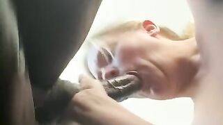 Sexy milf gives sloppy blowjob