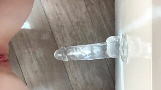 My First Time Double Penetration with Anal Plug and Dildo