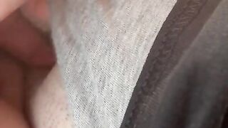 rubbing teen pussy in the car