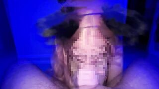 Real wife gets facial on glasses after hot blowjob POV