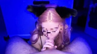 Real wife gets facial on glasses after hot blowjob POV