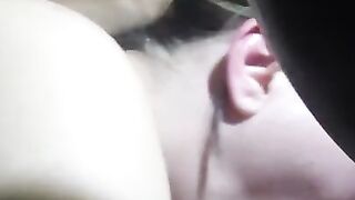 White slut loves gagging on my cock