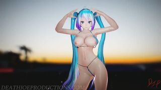 Miku Not Shy Outside Beach Stage 1158