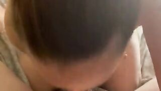 Wife gives head for first time on cam
