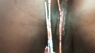 Anal beads. Dirty anal insert
