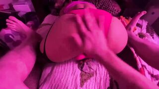 OnlyFans Couple Mutual Masturbation Footjob and Cum in Pussy Doggy Style