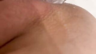 Teen pussy and transparent dildo close up fuck
