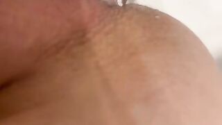 Teen pussy and transparent dildo close up fuck