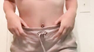 Playing with my body Before the shower