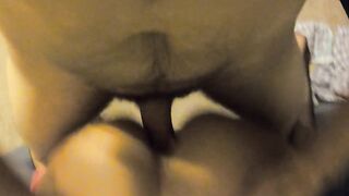 Slutty wife take huge load all over her ass