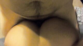 Slutty wife take huge load all over her ass