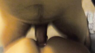 Slutty wife take huge load all over her ass