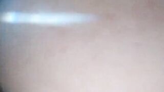 giving a mouthjob and throatjob to my bbc lover in pov and with the pants down he creampies me inside