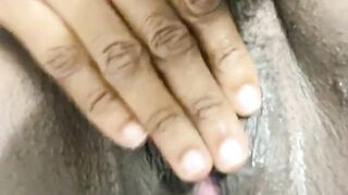 Cum running out of black pussy