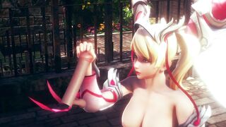 3D HENTAI OVERWATCH mercy jerking off your cock