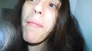 Hairy Crazy Oral Tongue Loving Slut PinkMoonLust Does a Camera Angle Check Inside Her Mouth Nose