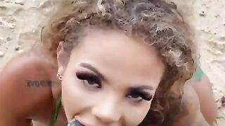 SLUT FUCKING WITH A STRANGER ON THE BEACH