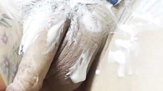 Korean Femdom shaving cock TATTOO SLAVE 001
