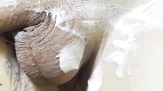 Korean Femdom shaving cock TATTOO SLAVE 001