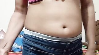 Desi teen girl doing yoga - skinny sexy girl