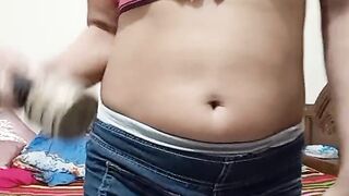 Desi teen girl doing yoga - skinny sexy girl