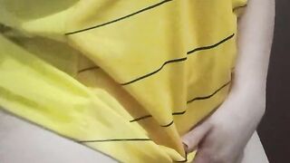 Latina touches her big tits for a follower. Do you want me to do it for you?