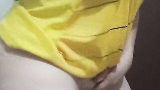 Latina touches her big tits for a follower. Do you want me to do it for you?