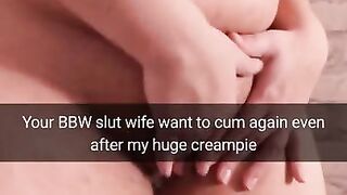 Sorry, cuckold, but looks like your slut-wife wanna more than one creampie - Cuckold Snap Captions