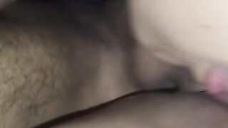 bi cuckold threesome while watching anime cucks sucks the cock and put it in pussy