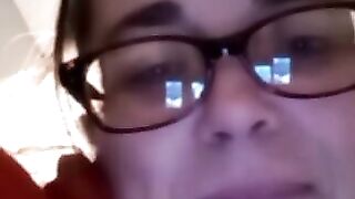 Dad cumming for granny on video chat