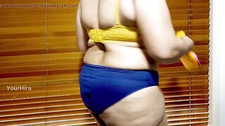 Sexy Indian Wife Bra Change - Teases with Sensual Boobs Press