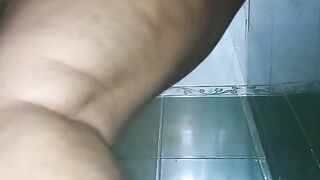 playing with my dildo in the bathroom