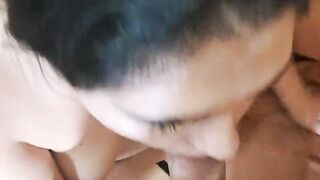 My stepsister sucks me off and I end up fucking her