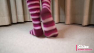 ChloeSocks - Teen student girl in pink socks stinky foot domination worship