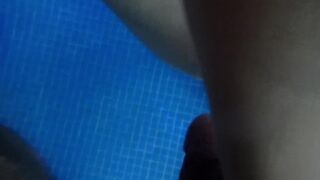 Handjob inside Pool, amateur